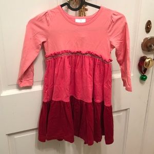 Girls Pink Tiered Dress